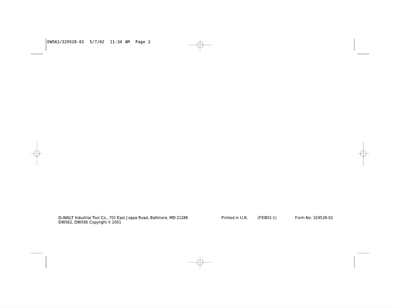 Page 1 of the manual User Manual DeWalt DW562K