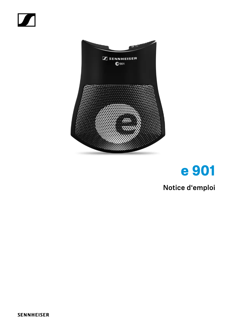 Page n°1 - Manuel utilisateur Sennheiser E 901