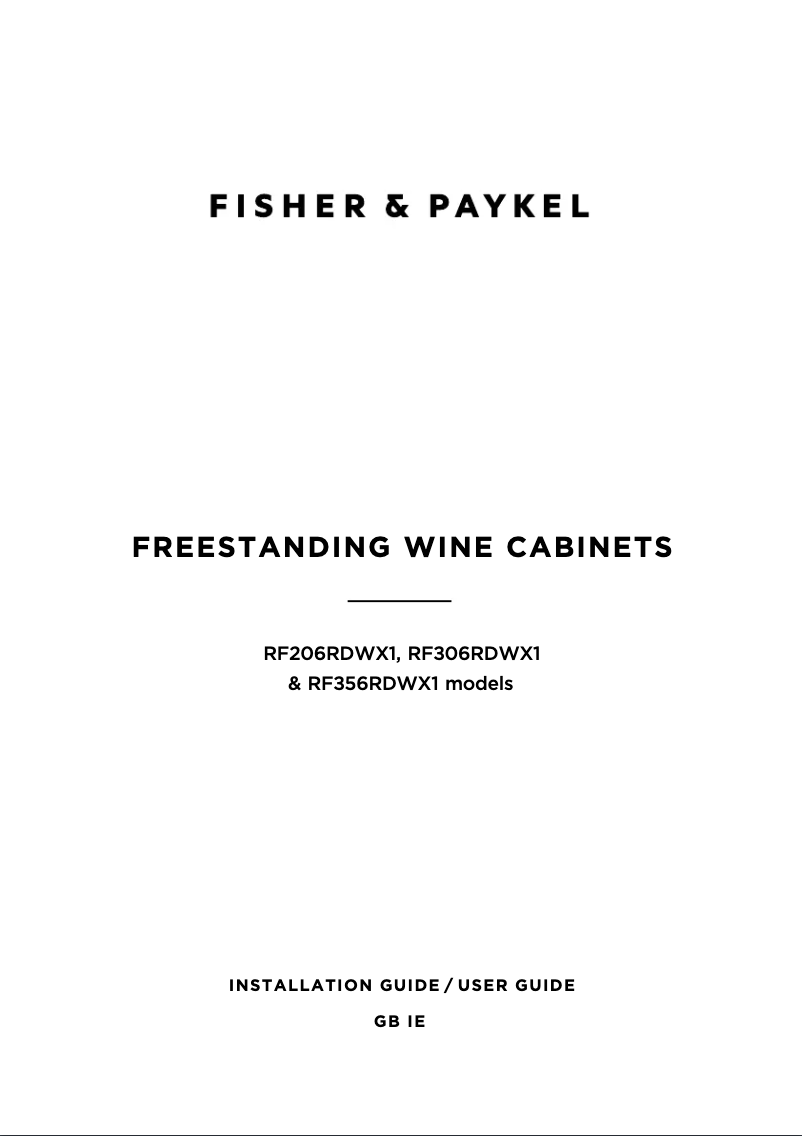 Image de la première page du manuel de l'appareil RF306RDWX1