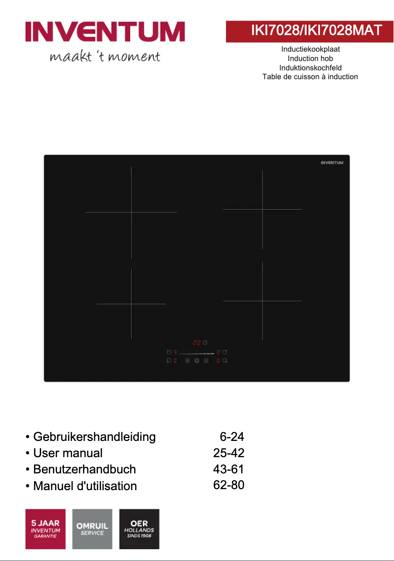 Image de la première page du manuel de l'appareil IKI7028MAT