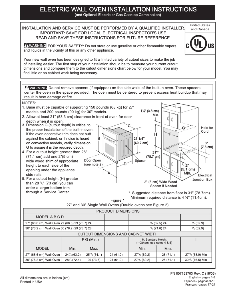 Página 1 del manual Guía de instalación Electrolux EW27EW65PS