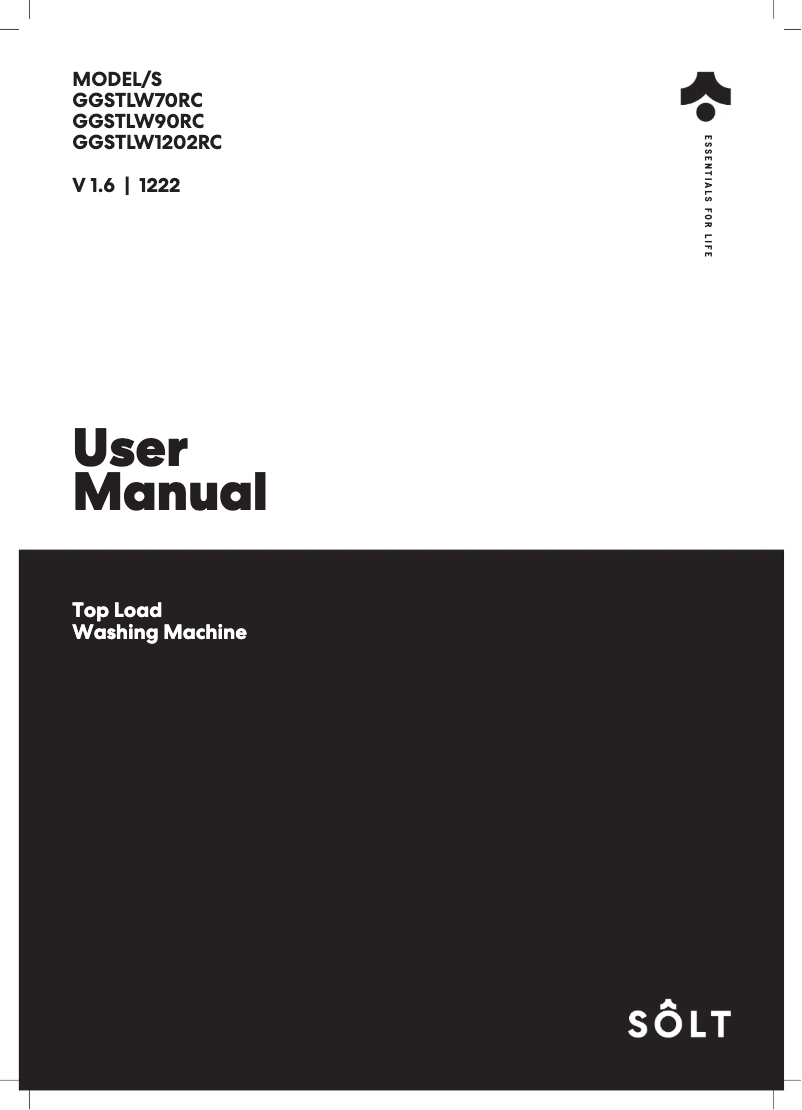 Page n°1 - Manuel utilisateur Sôlt GGSTLW1202RC