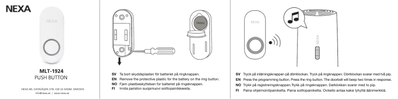 Page 1 de la notice Manuel utilisateur Nexa MLT-1924