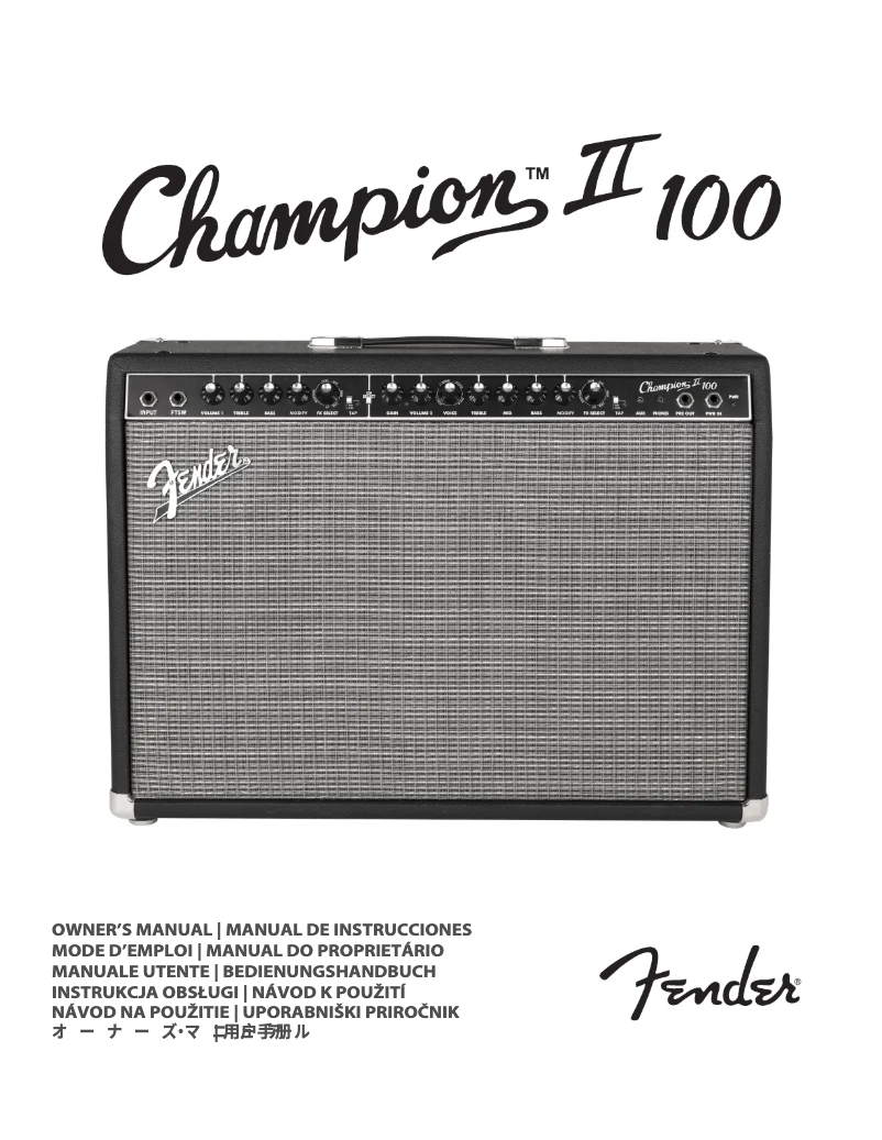 Page n°1 - Manuel utilisateur Fender Champion II 100