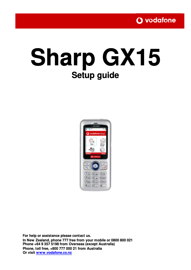 Page n°1 - Guide d'installation Sharp GX15