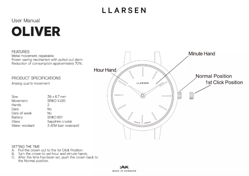 Page 1 de la notice Manuel utilisateur Lars Larsen OLIVER 147RDR3