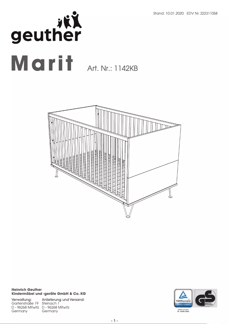 Page n°1 - Manuel utilisateur Geuther Marit 1142KB