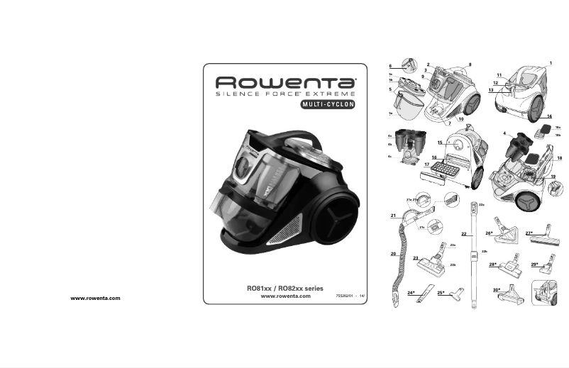 Página 1 del manual Manual de usuario Rowenta RO8123 Silence Force Extreme Cyclonic