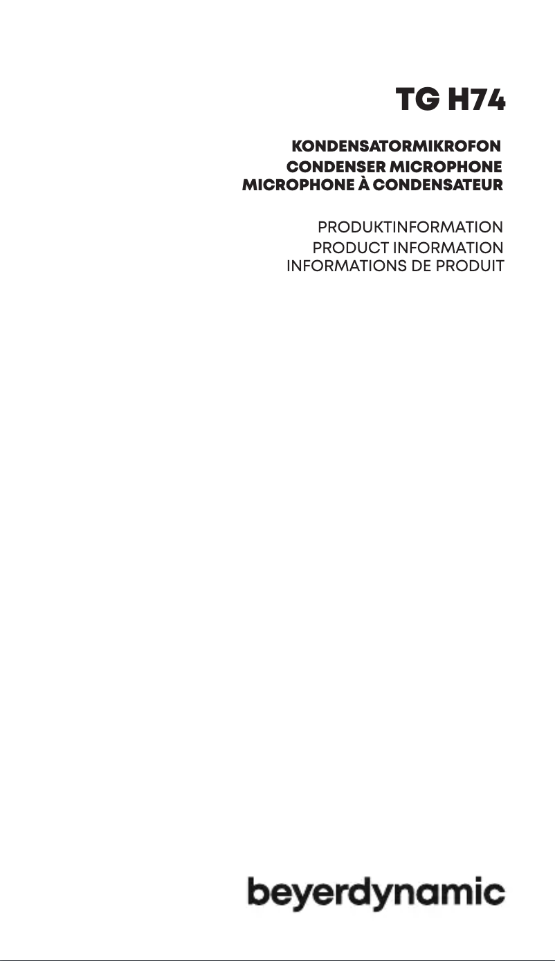 Image de la première page du manuel de l'appareil TG H74