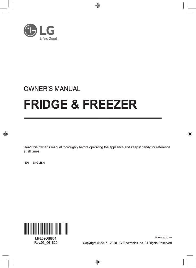 Page 1 de la notice Manuel utilisateur LG GC-J247CKBZ