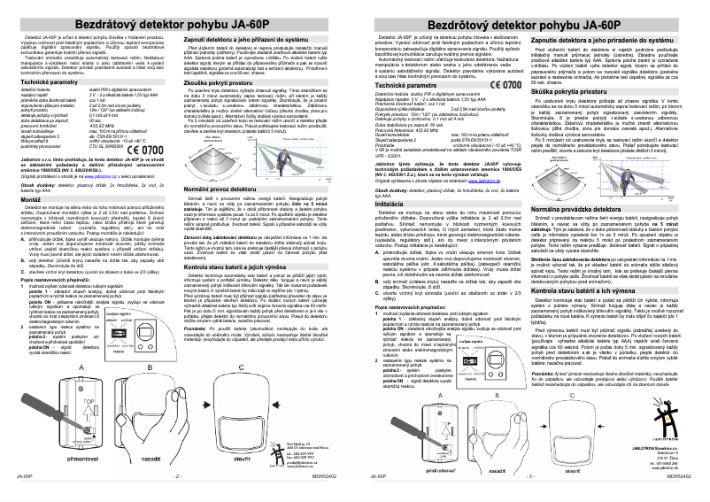 Page 1 de la notice Manuel utilisateur Joblotron JA-60P