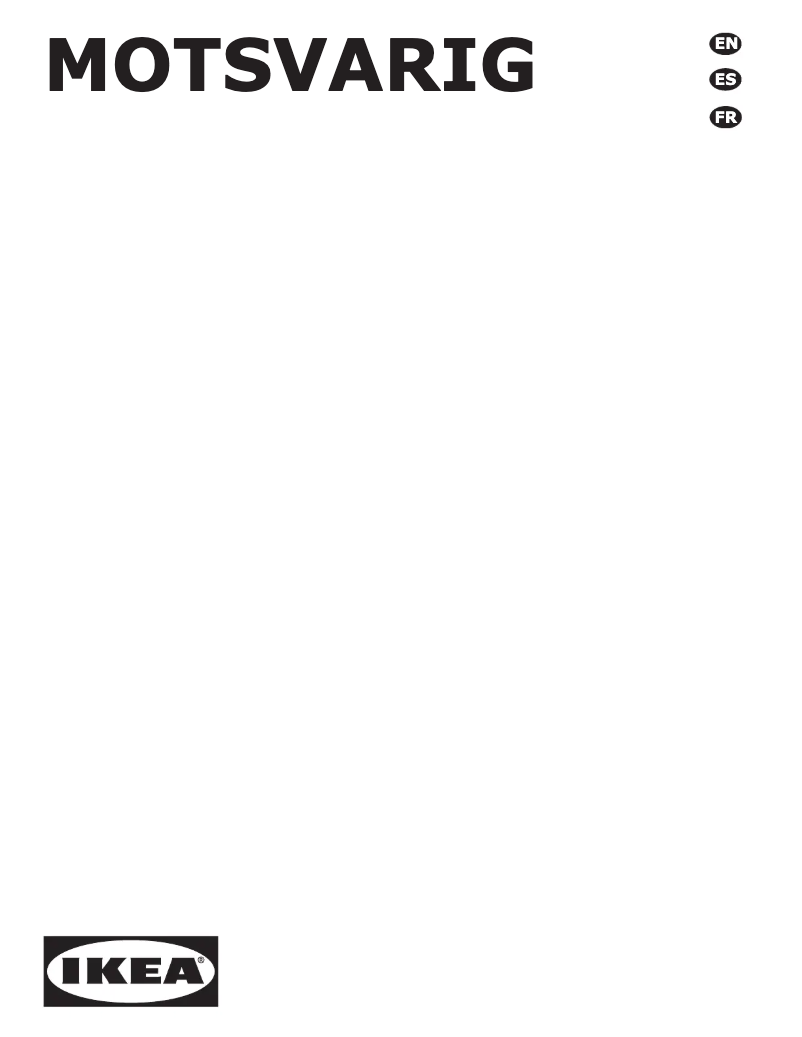 Page 1 de la notice Manuel utilisateur Ikea MOTSVARIG 704.620.40