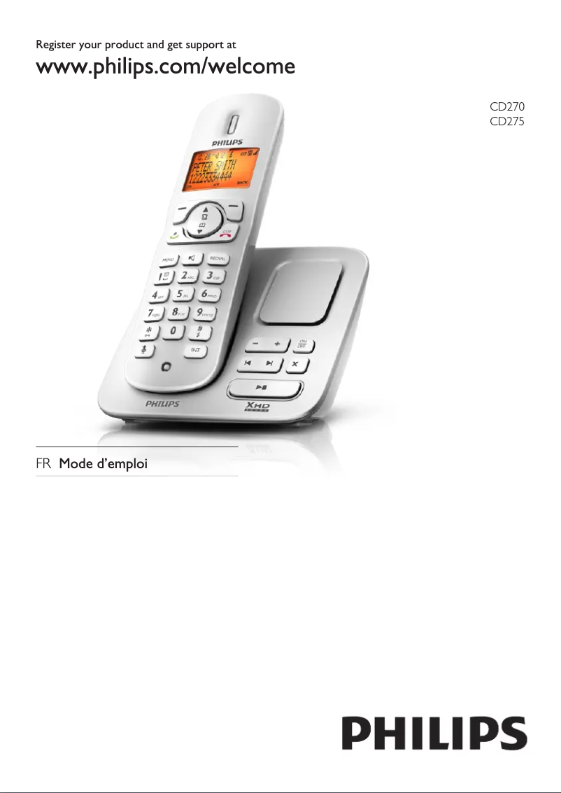 Imagen de la primera página del manual del dispositivo Perfect sound CD2751S