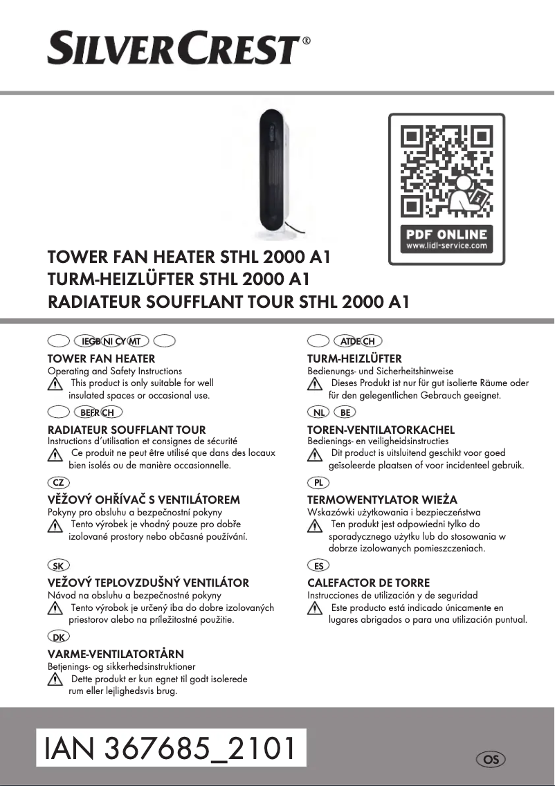 Page n°1 - Manuel utilisateur SilverCrest STHL 2000 A1