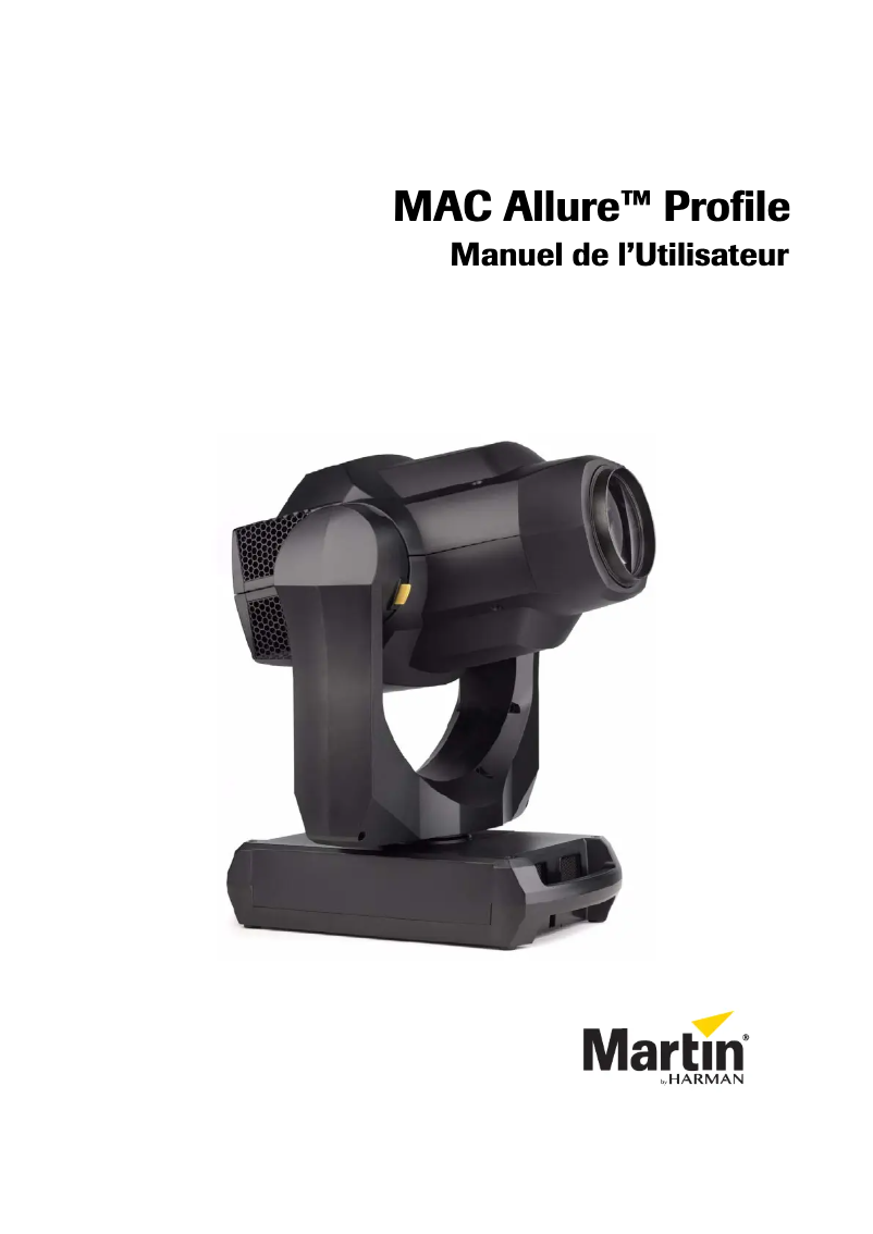 Page n°1 - Manuel utilisateur Martin MAC Allure Profile