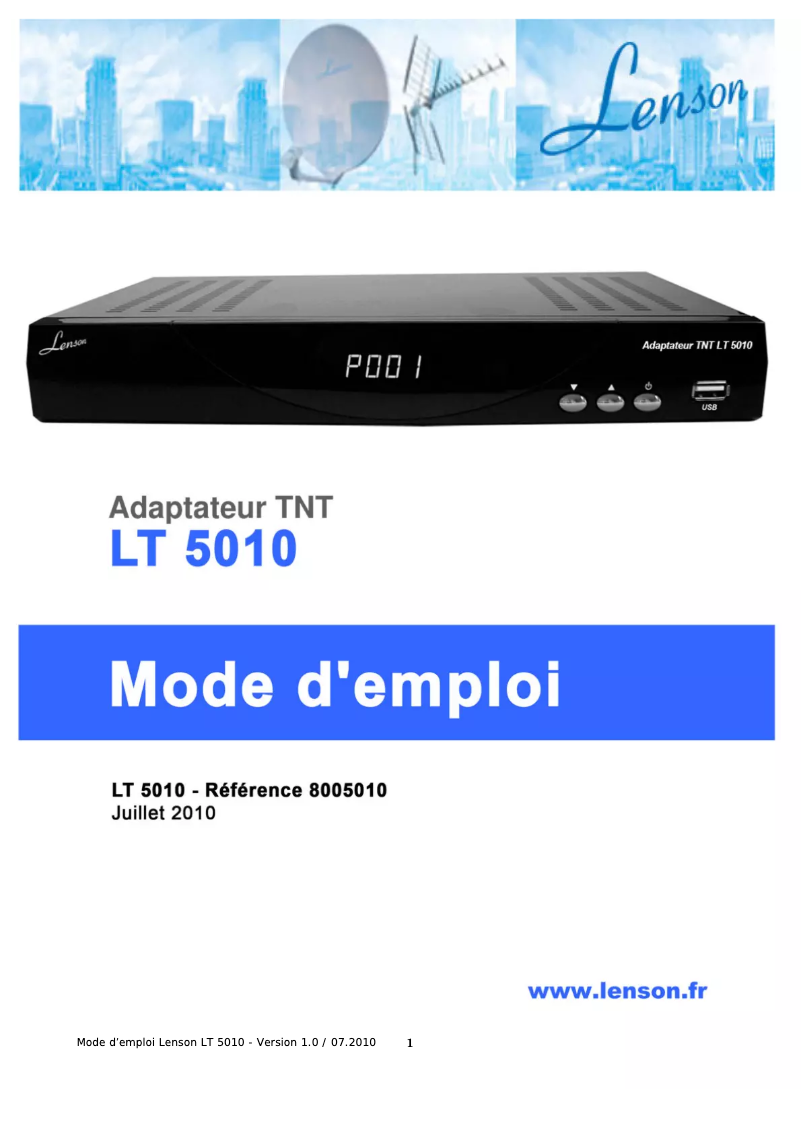 Página 1 del manual Manual de usuario Lenson LT 5010