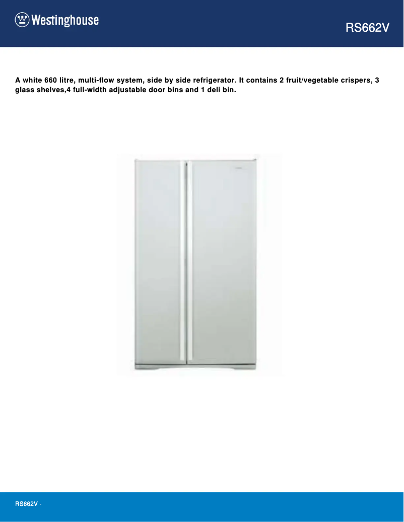 Image de la première page du manuel de l'appareil RS662V