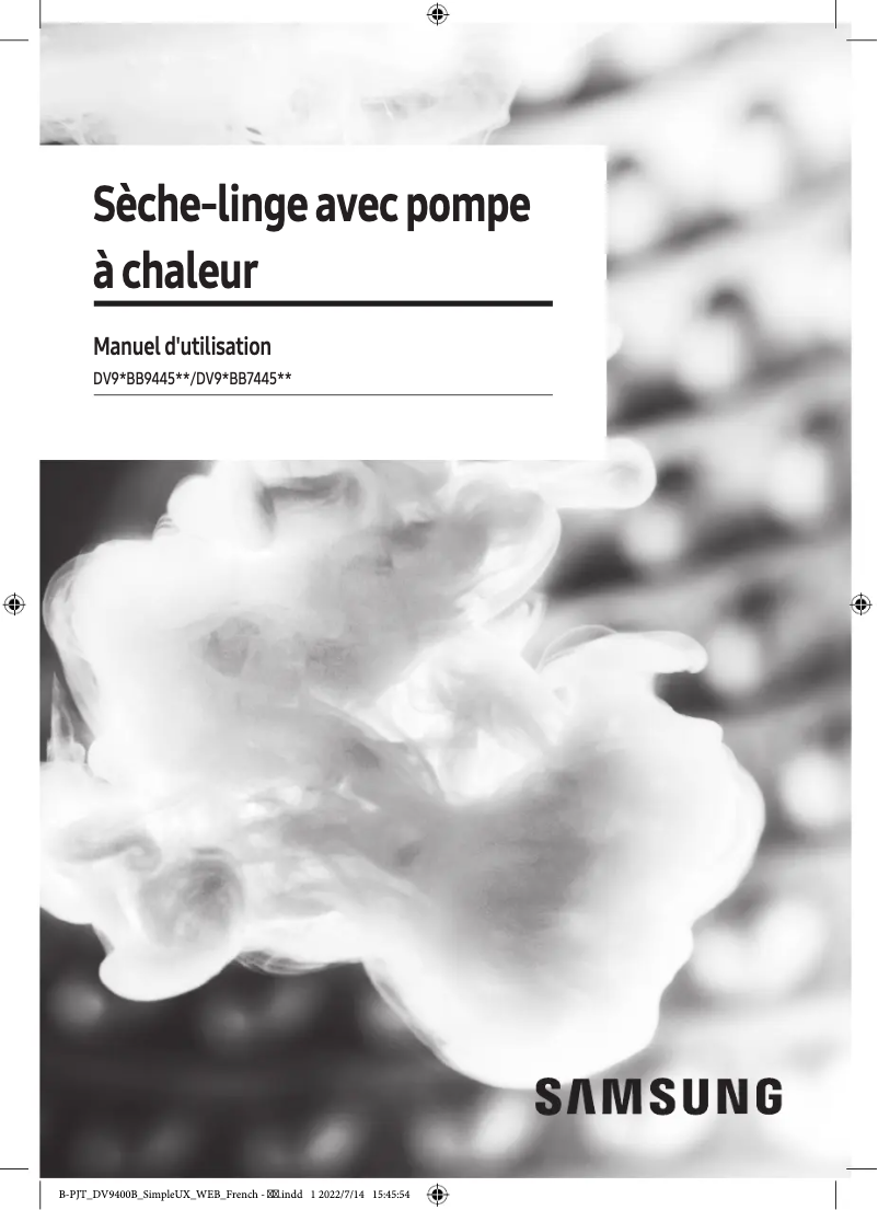 Image de la première page du manuel de l'appareil DV9EBB7445GE