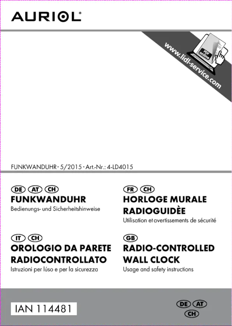 Imagen de la primera página del manual del dispositivo IAN 114481