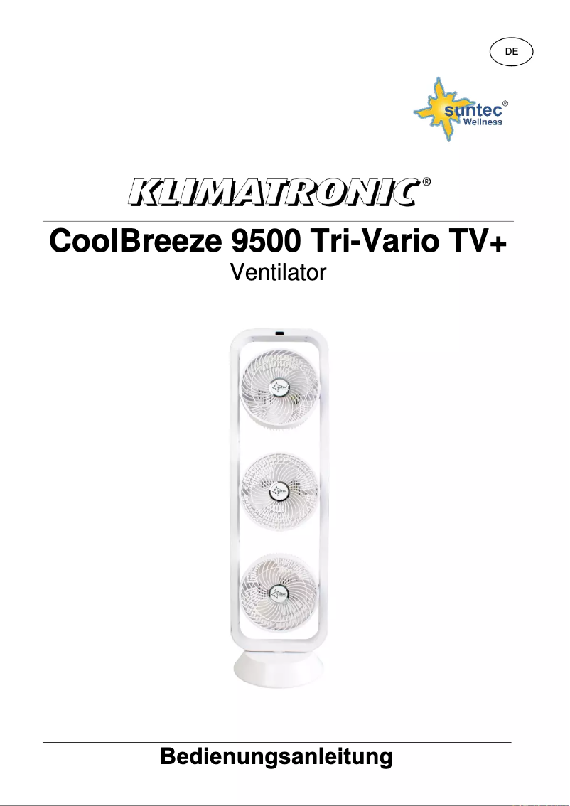 Page n°1 - Manuel utilisateur Suntec CoolBreeze 9500 Tri-Vario Tv+