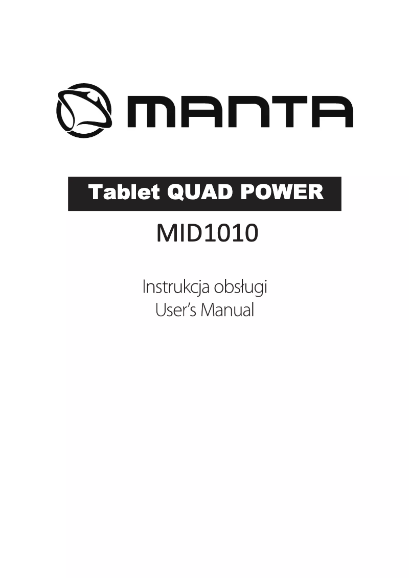 Image de la première page du manuel de l'appareil Quad Power MID1010