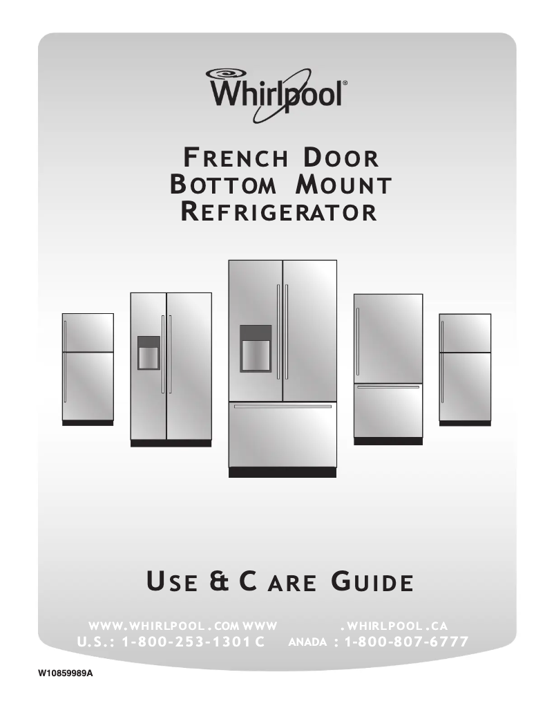 Page 1 de la notice Manuel utilisateur Whirlpool WRF757SDHZ