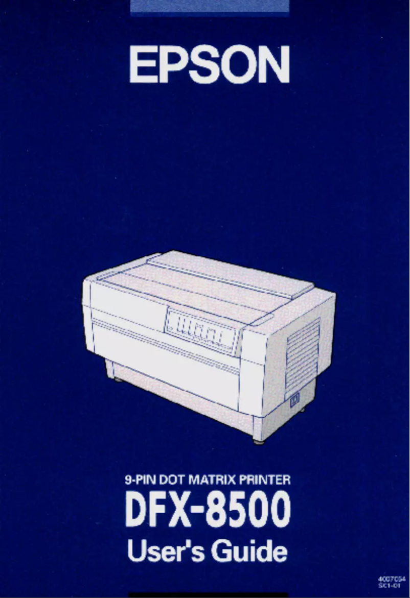 Page n°1 - Manuel utilisateur Epson DFX-8500