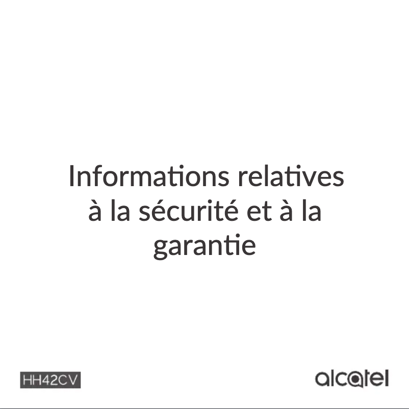 Page 1 de la notice Instructions de sécurité Alcatel LinkHub HH42