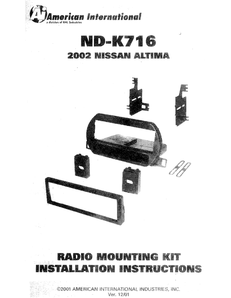 Page 1 de la notice Manuel utilisateur American International NDK716