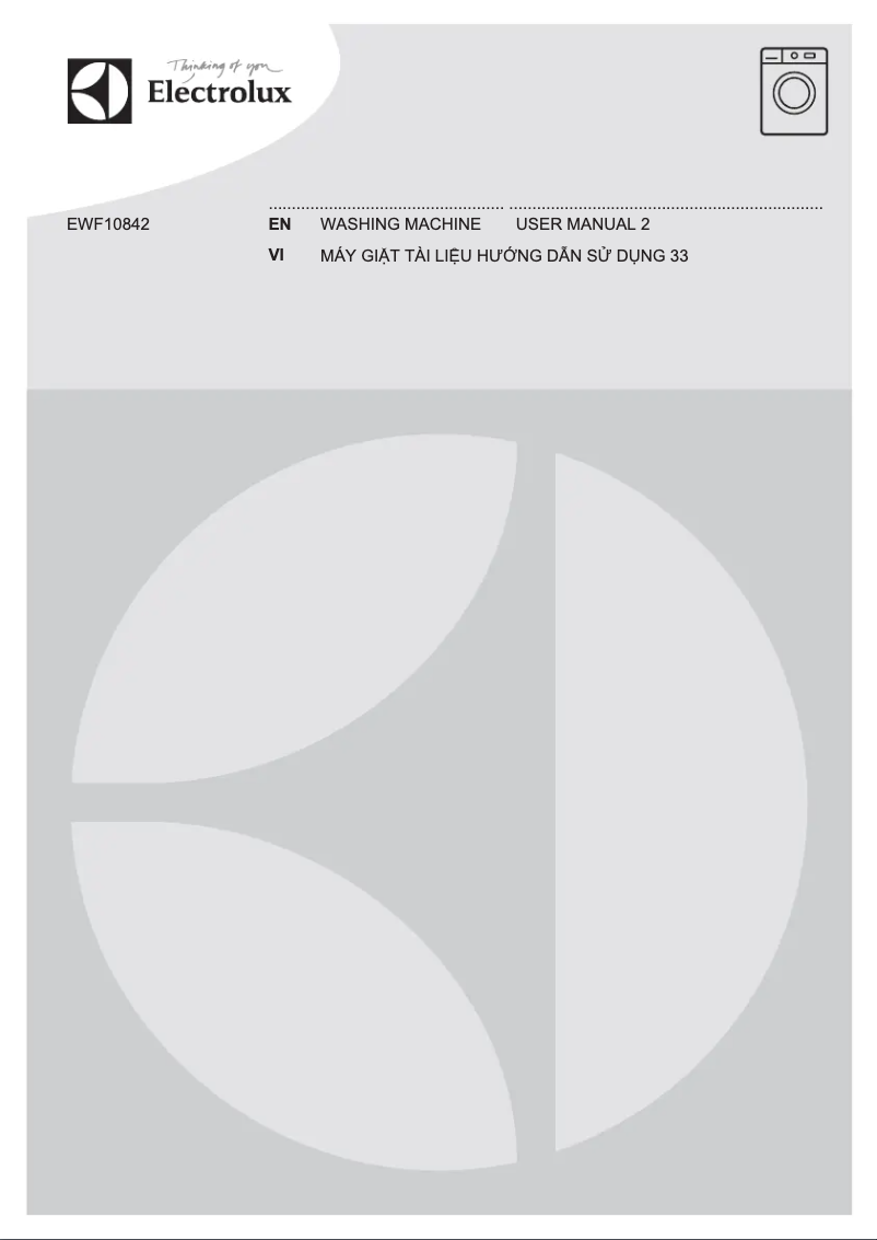 Page n°1 - Manuel utilisateur Electrolux EWF10842