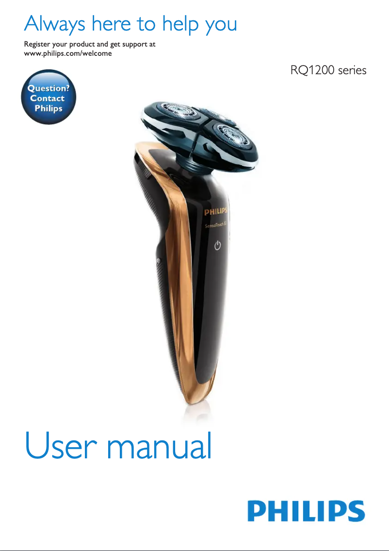 Page n°1 - Manuel utilisateur Philips Senso Touch 3D RQ1265