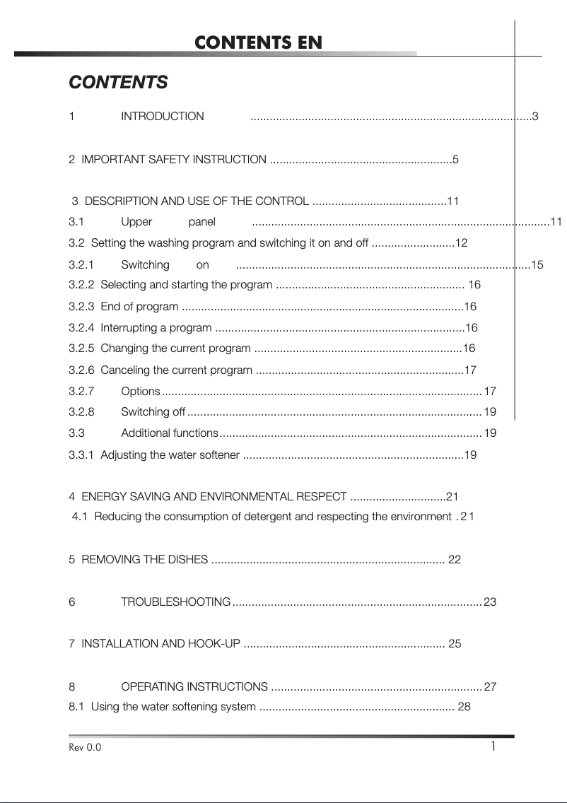 Page 1 de la notice Manuel utilisateur Fagor LFA086XL