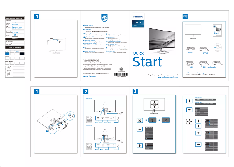 Página 1 del manual Guía de inicio rápido Philips 328E9FJAB