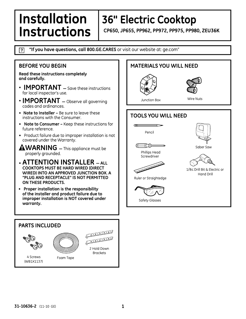 First page image of the manual for JP655BKBB