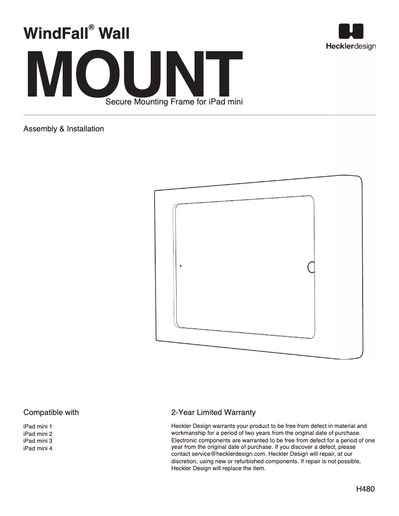 Page n°1 - Manuel utilisateur Heckler Design H480-BG