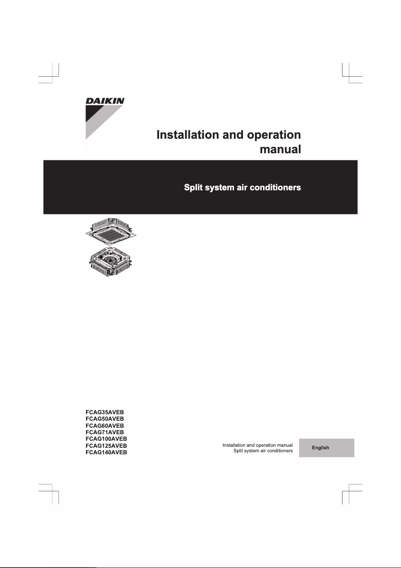 Image de la première page du manuel de l'appareil FCAG100AVEB