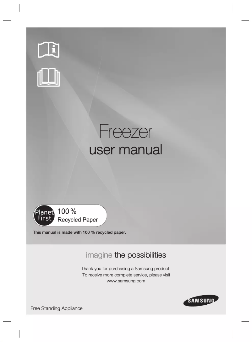 Page 1 de la notice Manuel utilisateur Samsung RZ28H6150SS