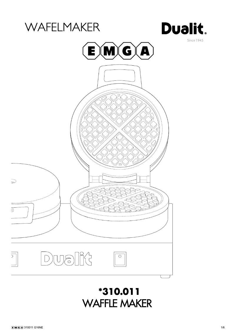 Page 1 de la notice Manuel utilisateur Dualit 310011