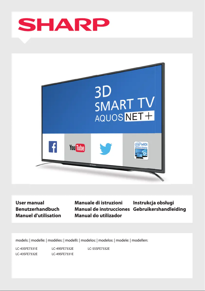 Page 1 de la notice Manuel utilisateur Sharp LC-49SFE7332E