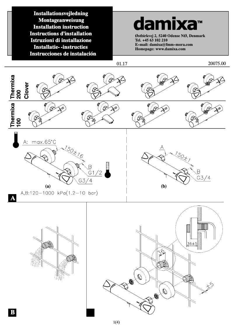 Page n°1 - Manuel utilisateur Damixa 6091230