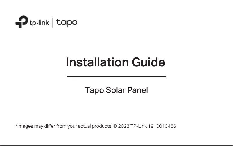 Page n°1 - Guide d'installation TP-Link Tapo A200