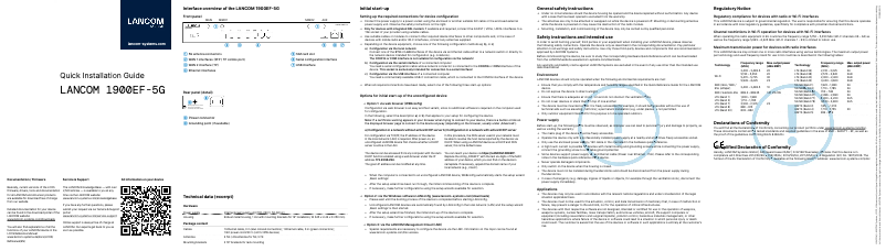 Image de la première page du manuel de l'appareil 1900EF-5G