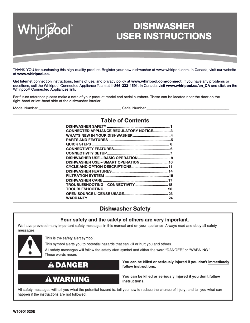 Page 1 de la notice Manuel utilisateur JennAir UDT555SAHP