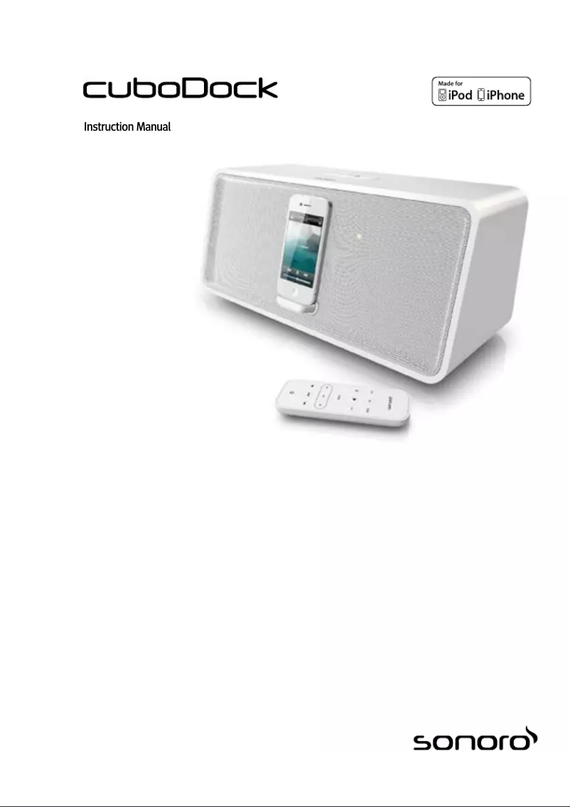 Página 1 del manual Manual de usuario Sonoro cuboDock AU-7000