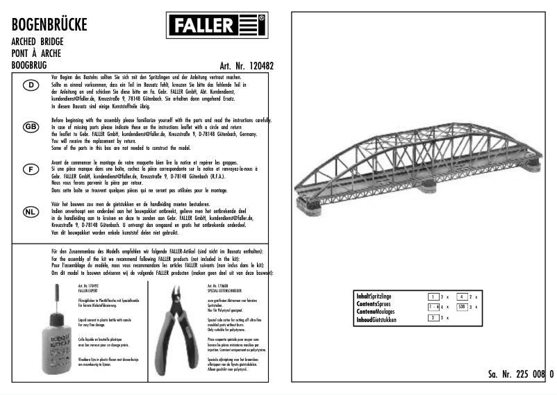 Page 1 de la notice Manuel utilisateur Faller 120482