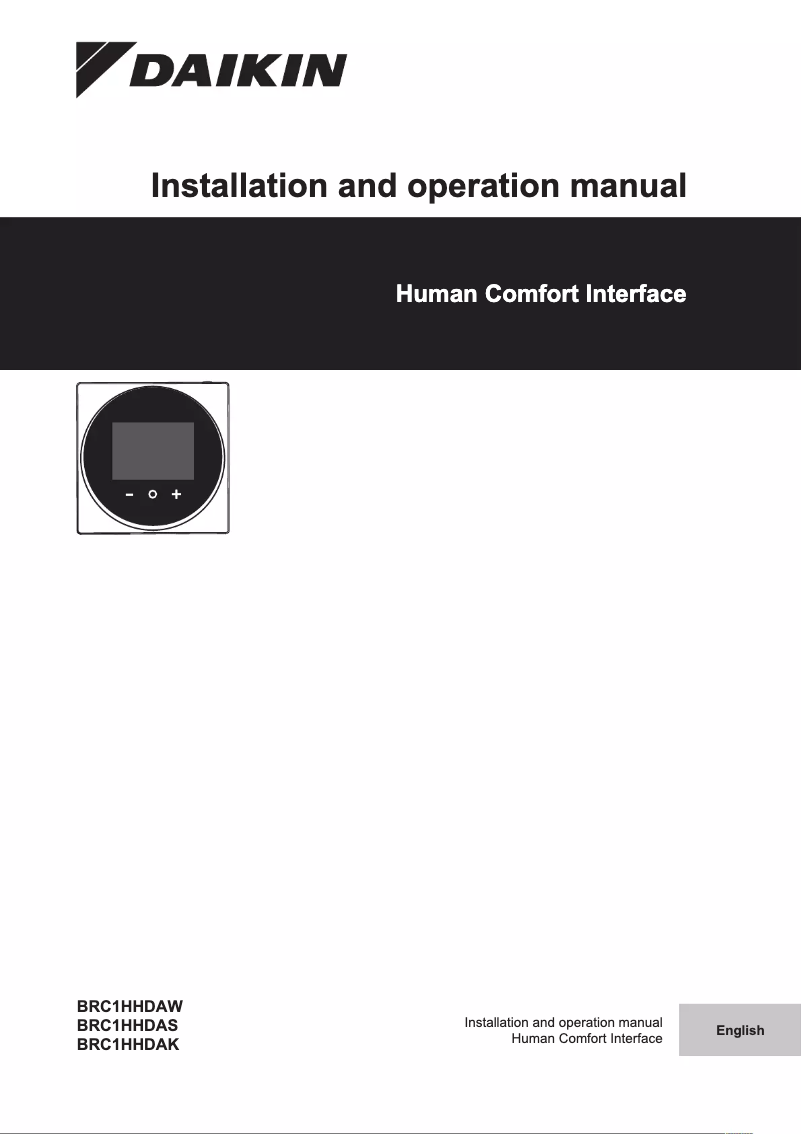 Página 1 del manual Manual de usuario Daikin BRC1HHDAS