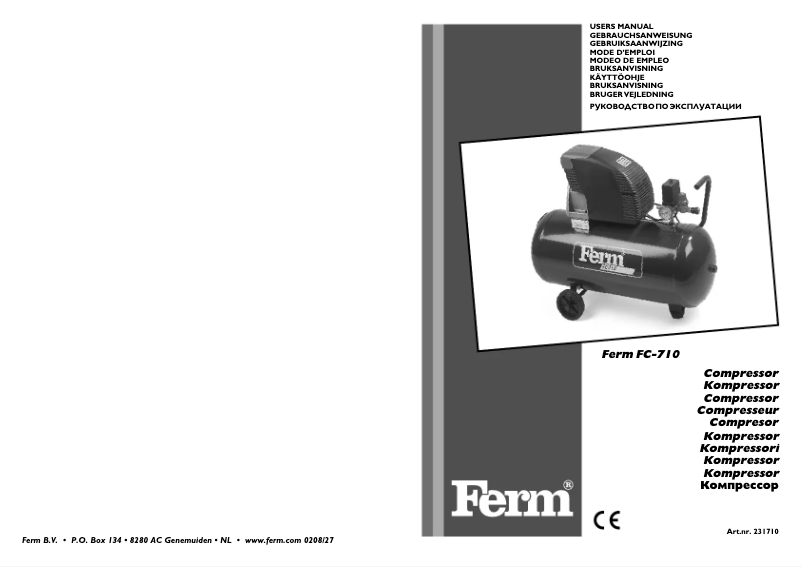 Page n°1 - Manuel utilisateur Ferm CRM1005 FC-710