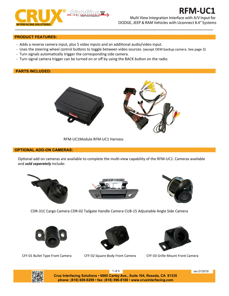 Página 1 del manual Manual de usuario CRUX RFM-UC1