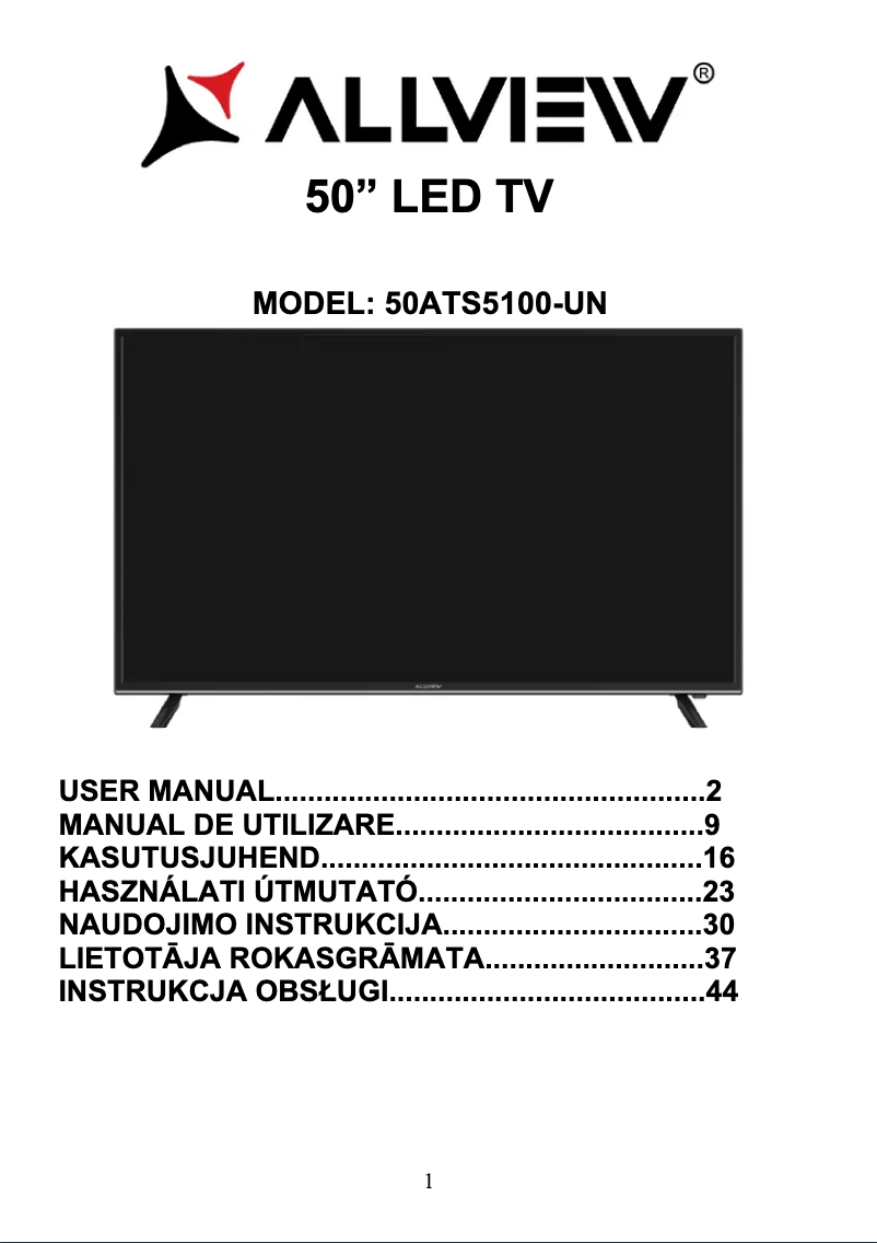 Page n°1 - Manuel utilisateur Allview 50ATS5100-UN
