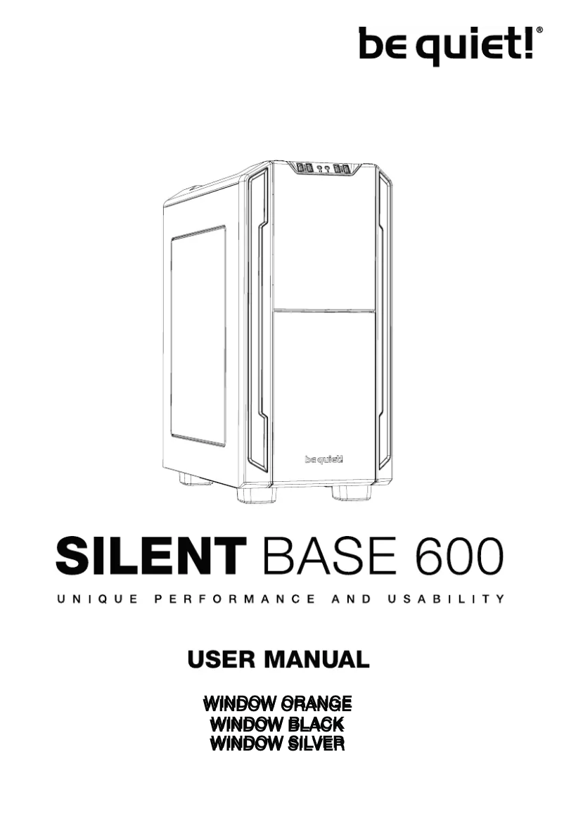 Image de la première page du manuel de l'appareil Silent Base 600